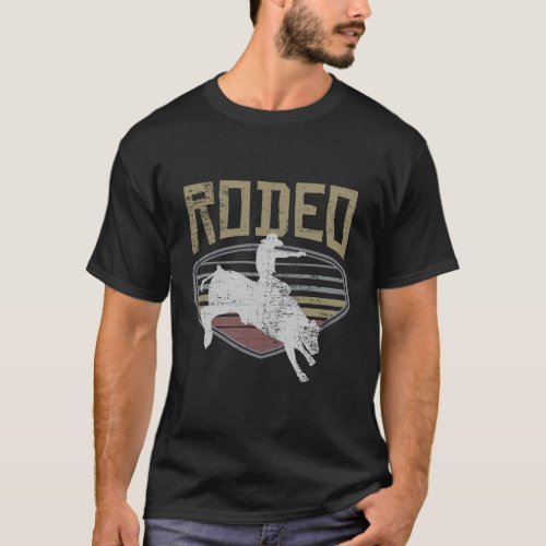 Rodeo Style Bull Riding T_Shirt