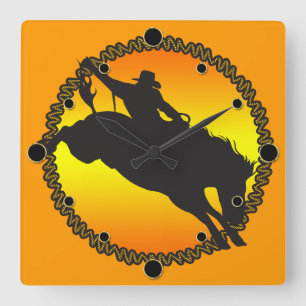 Rodeo Sunset Wall Clock