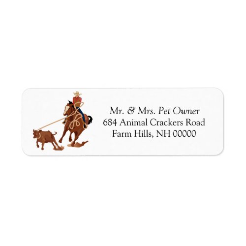 Rodeo Theme Return Address Label Stickers