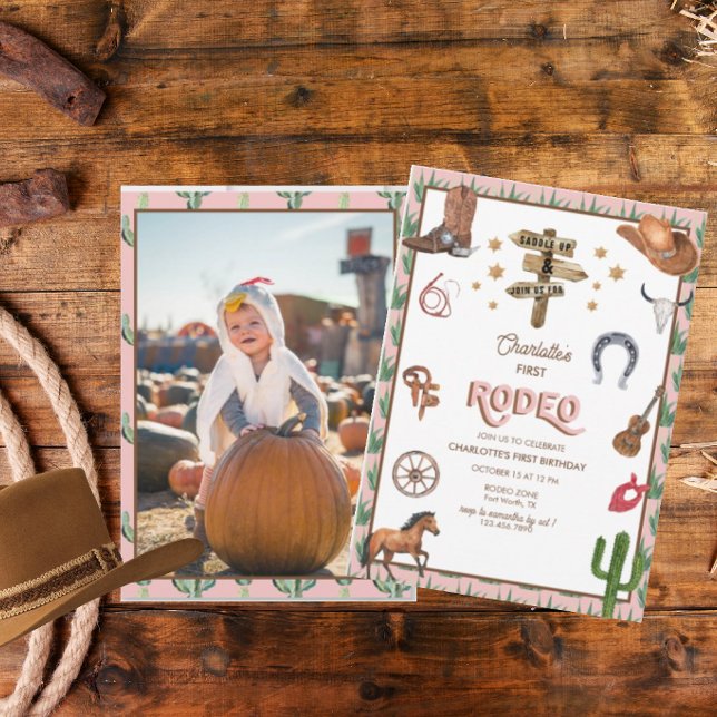 Rodeo Themed | 1st Birthday Invitations (Creator Uploaded)