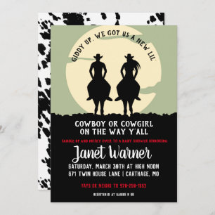 Rodeo Themed Baby Shower Invitation