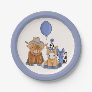 Rodeo Themed Birthday Party Plates - Baby Boy