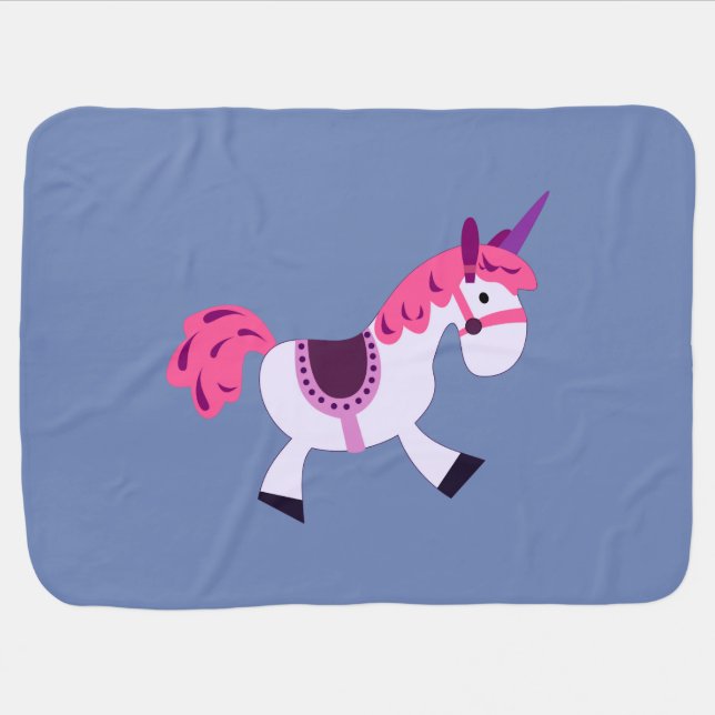 Rodeo Unicorn Baby Blanket (Horizontal)