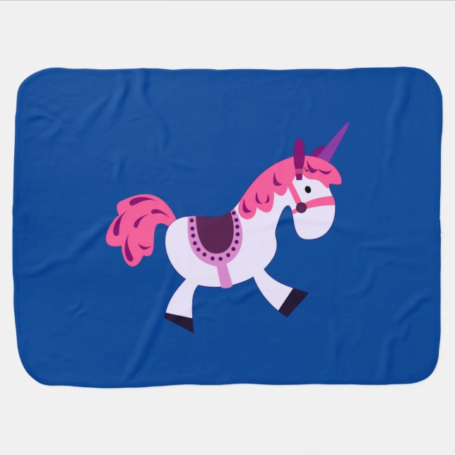 Rodeo Unicorn Baby Blanket (Horizontal)