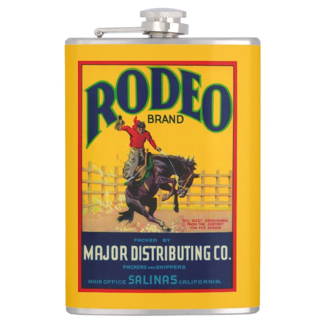 Rodeo Vegetable LabelSalinas, CA Flask (Front)