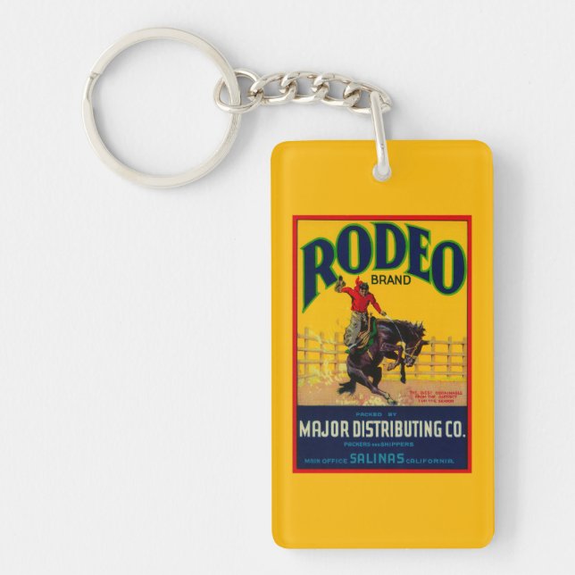 Rodeo Vegetable LabelSalinas, CA Keychain (Front)