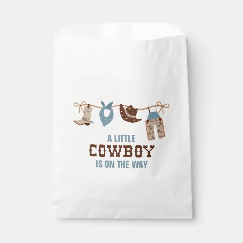 Rodeo Western Cowboy Baby Shower Favor Bag