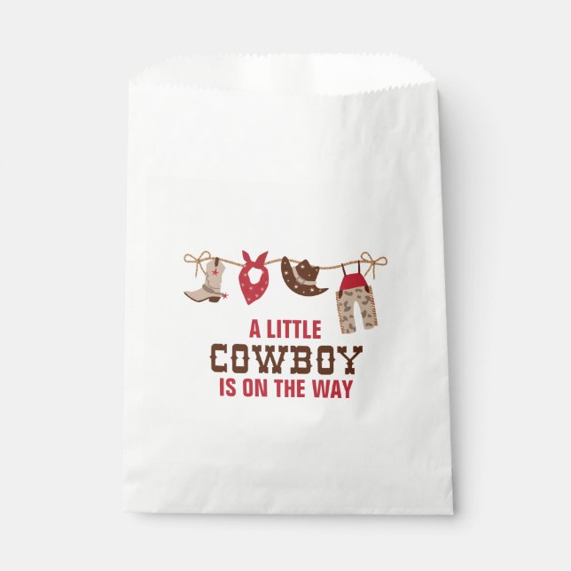 Rodeo Western Cowboy Baby Shower Favor Bag (Front)