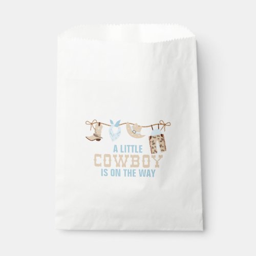 Rodeo Western Cowboy Baby Shower Favor Bag