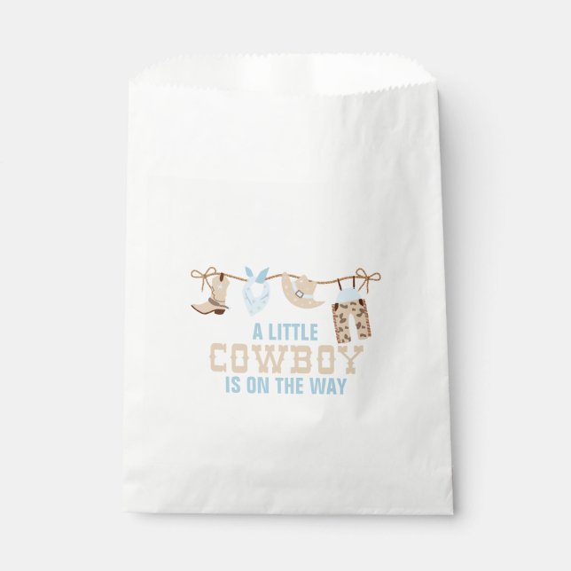 Rodeo Western Cowboy Baby Shower Favor Bag (Front)