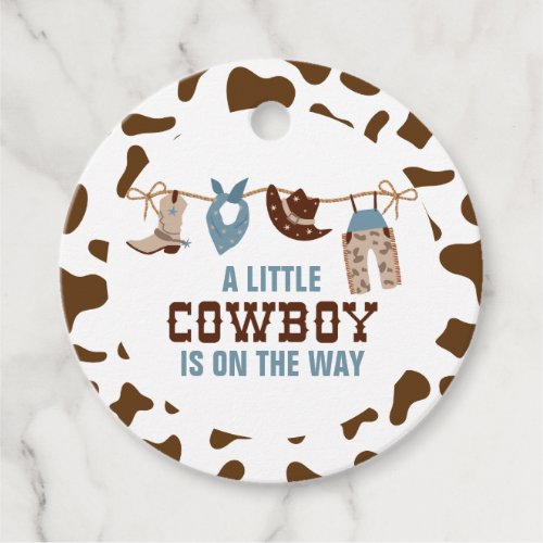 Rodeo Western Cowboy Baby Shower Favor Tags