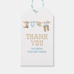 Rodeo Western Cowboy Baby Shower Gift Tags