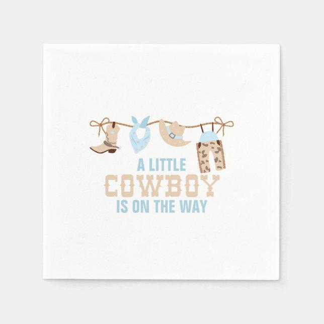 Rodeo Western Cowboy Baby Shower Napkins (Front)