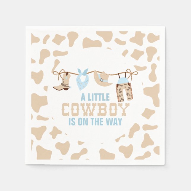 Rodeo Western Cowboy Baby Shower Napkins (Front)