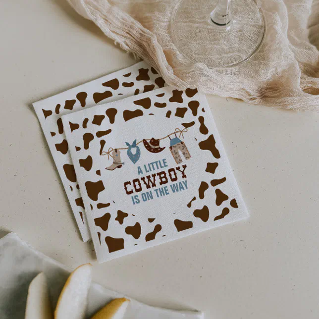 Rodeo Western Cowboy Baby Shower Napkins | Zazzle