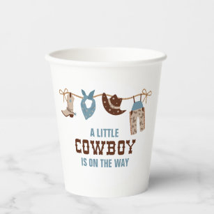 Rodeo Western Cowboy Baby Shower Paper Cups