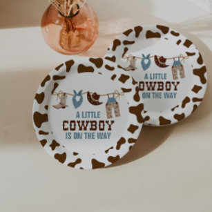 Rodeo Western Cowboy Baby Shower Paper Plates