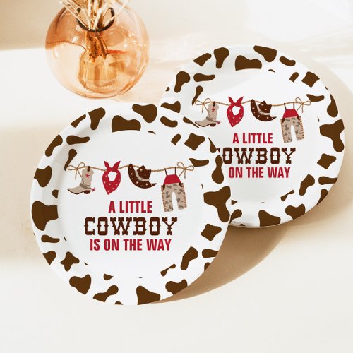 Rodeo Western Cowboy Baby Shower Paper Plates