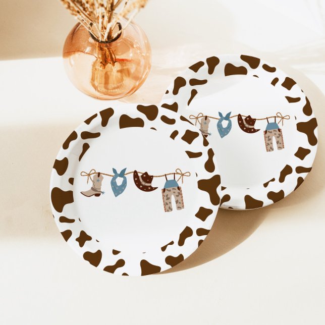 Rodeo Western Cowboy Baby Shower Paper Plates (Creator Uploaded)