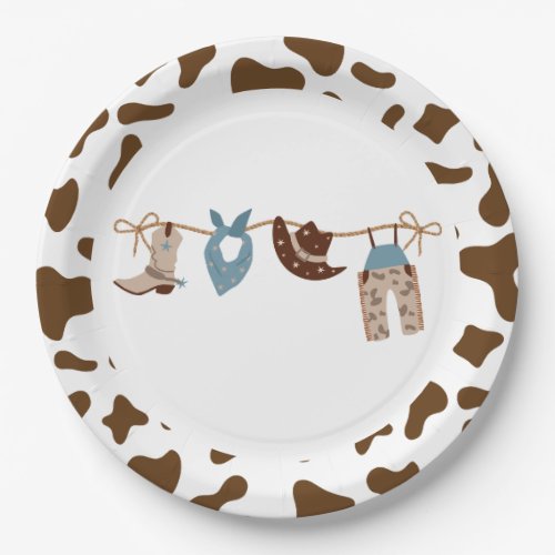 Rodeo Western Cowboy Baby Shower Paper Plates