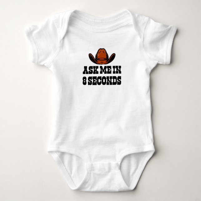 Rodeo Western Cowboy Wild West Bull Baby Bodysuit (Front)