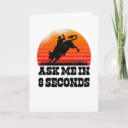 Rodeo Western Cowboy Wild West Retro Bull Card