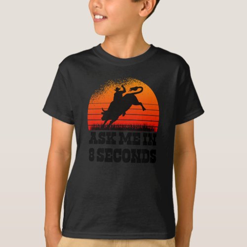 Rodeo Western Cowboy Wild West Retro Bull T_Shirt