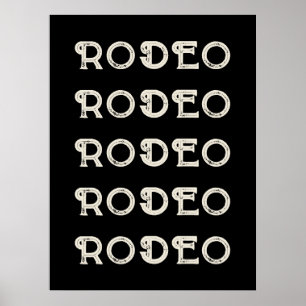 Rodeo Western Typography Wall Art Ranch Cabin Home