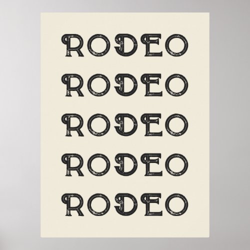 Rodeo Western Typography Wall Art Ranch Cabin Home
