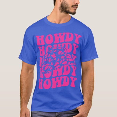 Rodeo White Howdy Western Retro Cowboy Hat Souther T_Shirt