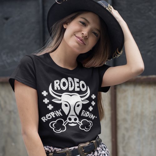 Rodeo Wild West Cowboy Bull Rider T_Shirt