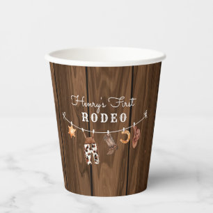 Rodeo Wild West rustec Western birthday Paper Cups