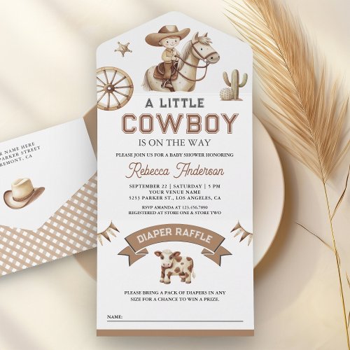 Rodeo Wild West Western Little Cowboy Baby Shower