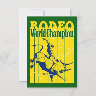 rodeo world champion RSVP card