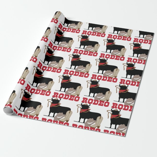 Rodeo Wrapping Paper (Unrolled)