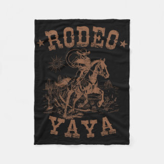 Rodeo Yaya Western Cowboy Family Matching Mother's Fleece Blanket