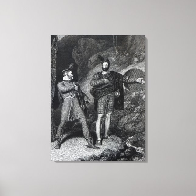 Roderick Dhu and a Clansman Canvas Print (Front)
