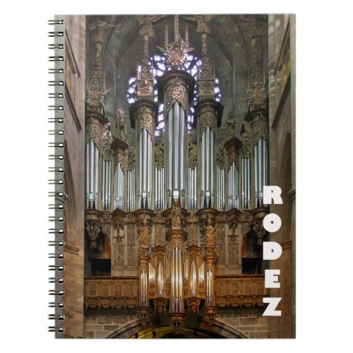 Rodez Cathedral organ notebook