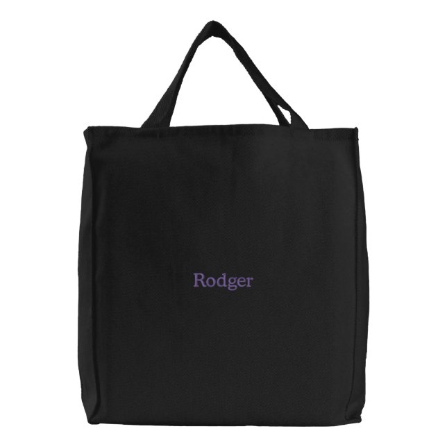 Rodger Embroidered Mans Name,  Tote Bag (Front)