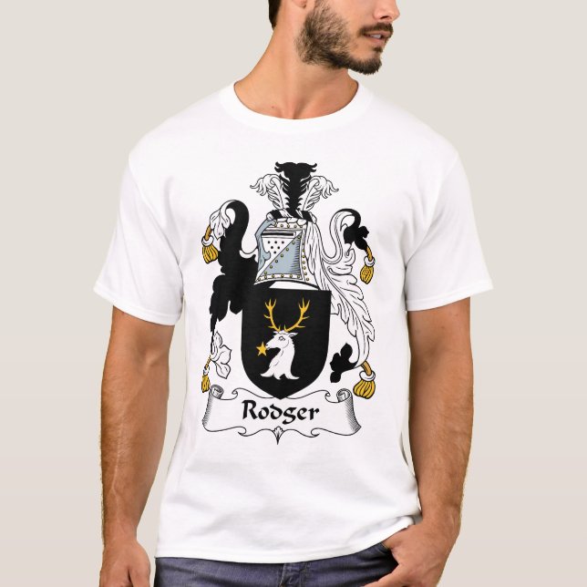 Rodger Family Crest T-Shirt (Front)