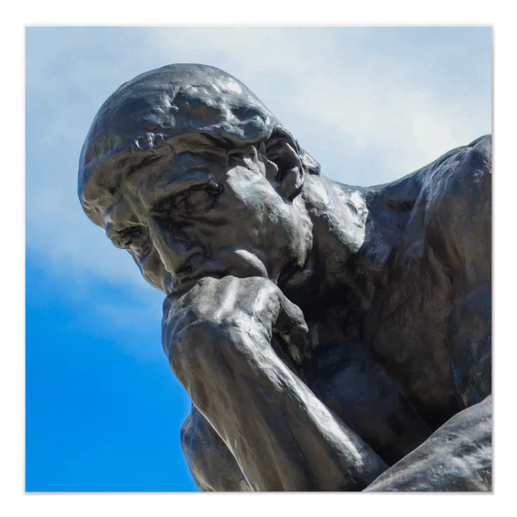 Rodin Thinker Statue Poster | Zazzle