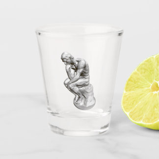 Rodin's the Thinker Sculpture, Statue, Paris Shot Glass