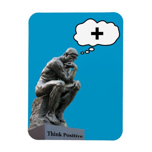 Rodins Thinker Statue _ Think Positive Magnet