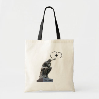 Rodin's Thinker Statue - Think Positive Tote Bag