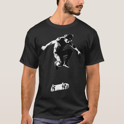 Rodney Mullen Treflip BampW Graphic Classic T_Sh T_Shirt