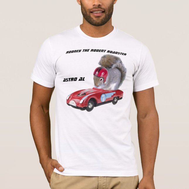 Rodney the rodent roadster t shirt (Front)