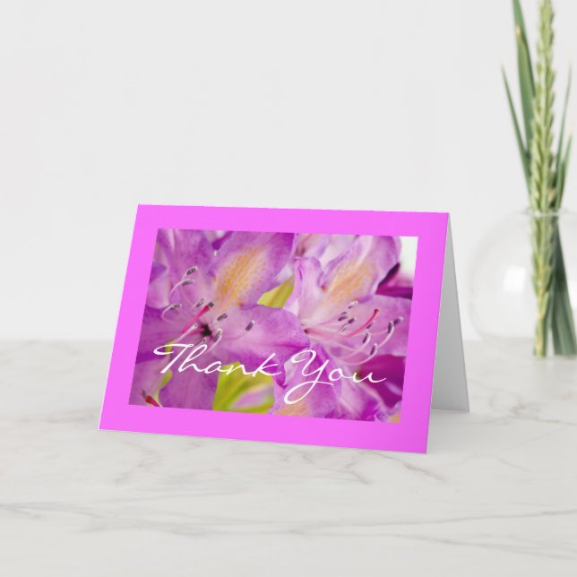 Rododendron Thank You Card (Front)