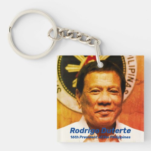 Rodrigo Duterte 16th President of the Philippines Keychain