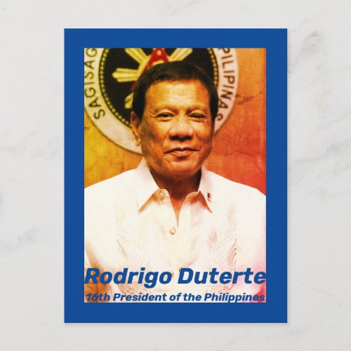 Rodrigo Duterte 16th President of the Philippines Postcard