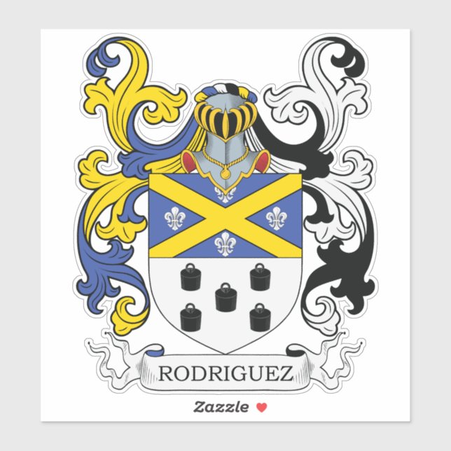 Rodriguez Family Crest Sticker (Sheet)